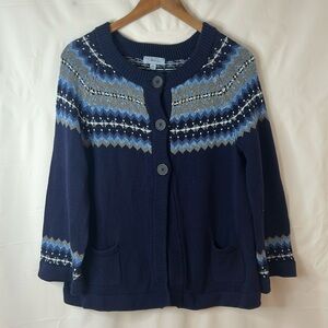 Jessica cardigan women’s size medium cottagecore vintage bell sleeve 99% cotton